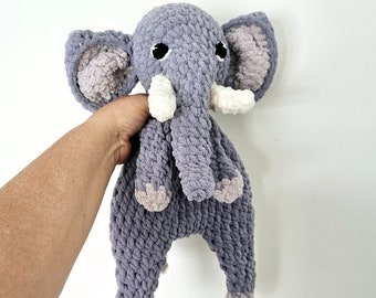 Crochet Elephant pattern snuggler lovey