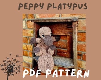 Platypus crochet pattern snuggler lovey amigurimi