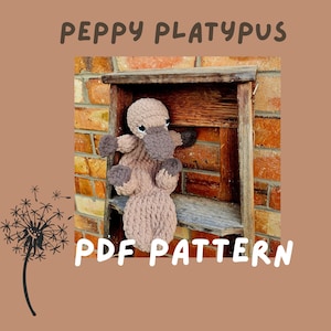 Platypus crochet pattern snuggler lovey amigurimi