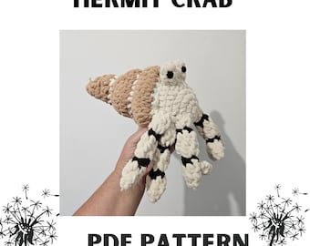 Crochet hermit crab,  pattern amigurimi,