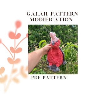 Galah Pattern modification, Australian animals, crochet, amiguruimi,