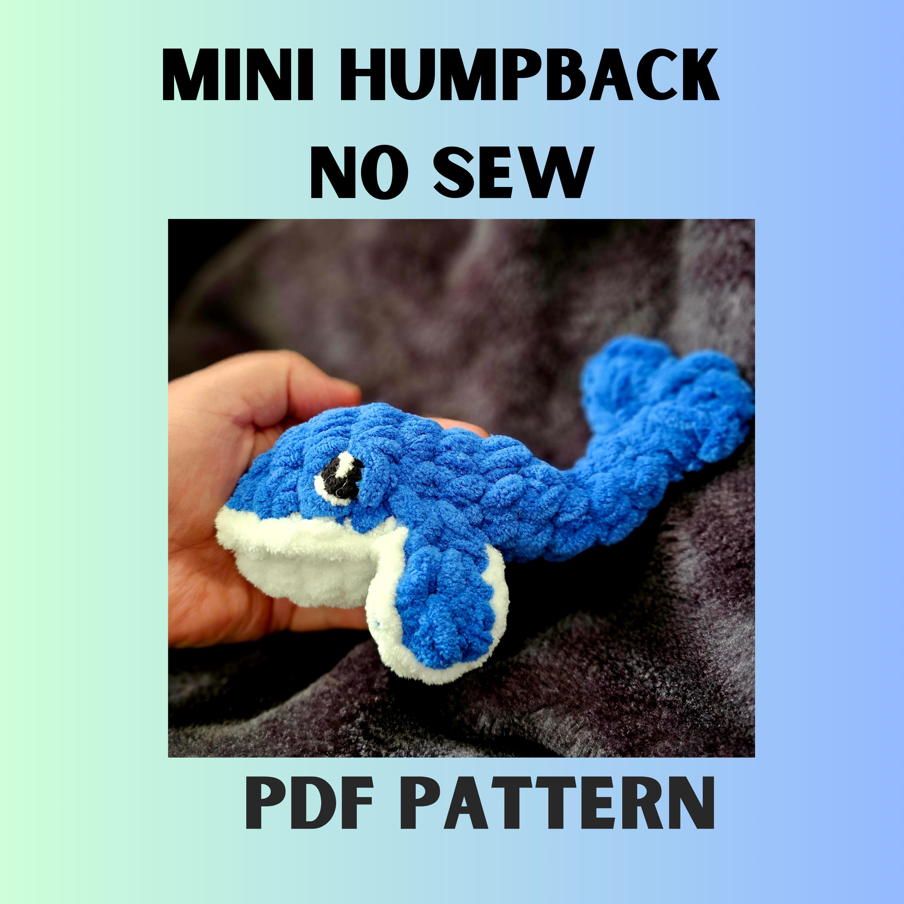 Mini crochet pattern, amigurimi whale,  PDF pattern, market make, no sew,