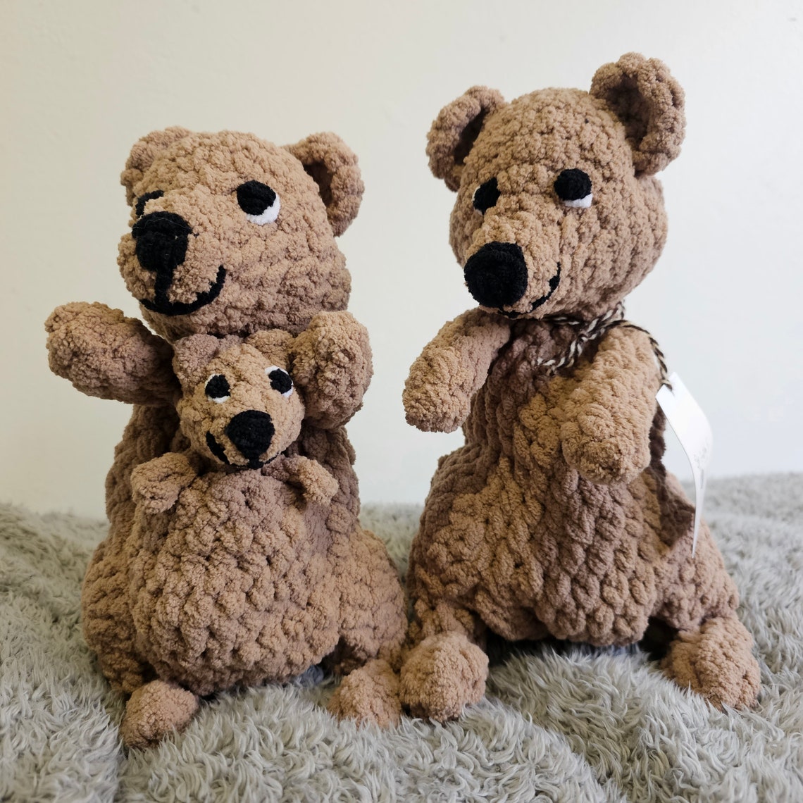 Quokka Family Pattern Crochet Amigurumi Lovey Stuffie Plushie Etsy