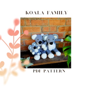 Koala family crochet pattern Amiguruimi pattern snuggler