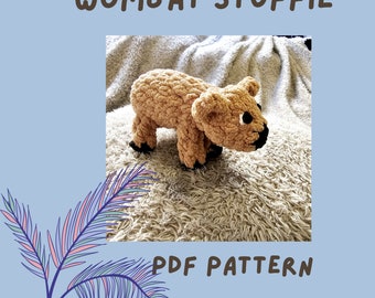 Mini Wombat stuffie pattern crochet amigurumi plushie
