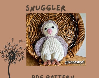 Barn owl snuggler lovey pattern crochet amigurumi owl