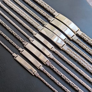 Personalized Medical Alert Bracelet, 925 Sterling Silver Byzantine ID Bracelet, Free Engraving Men Women Kids, Double Round King Oxide Chain
