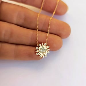 14K Solid Gold Star Necklace, Star Necklace, Dainty Celestial Necklace with a Tiny Star, Everyday Necklace, Gift for Her, Mothers Day Gift,