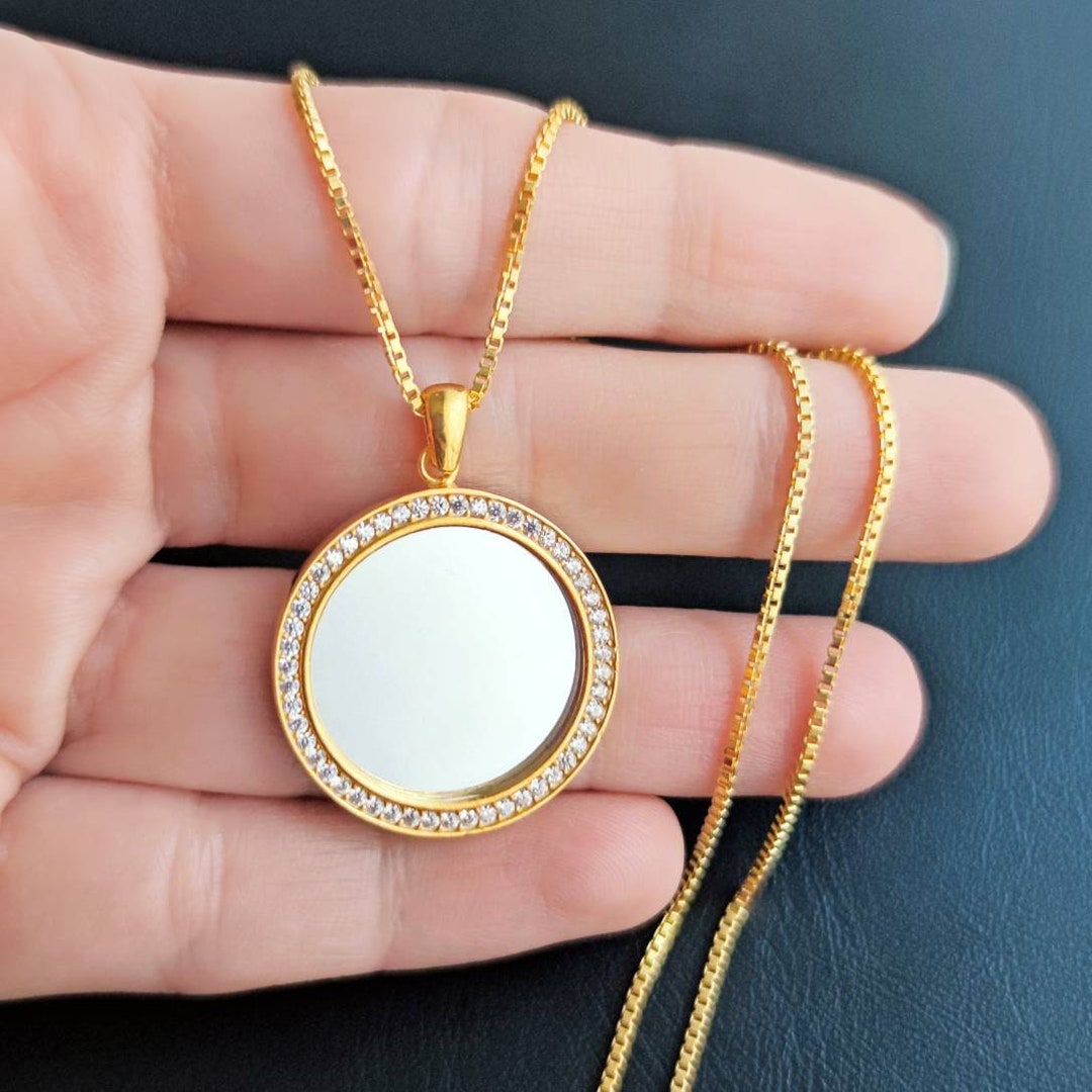 Mirror Necklace for Protection, Personalized Gifts, Mirror Pendant