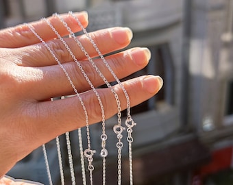 Delicata collana a catena in argento sterling 925: catena con ciondolo fatta a mano