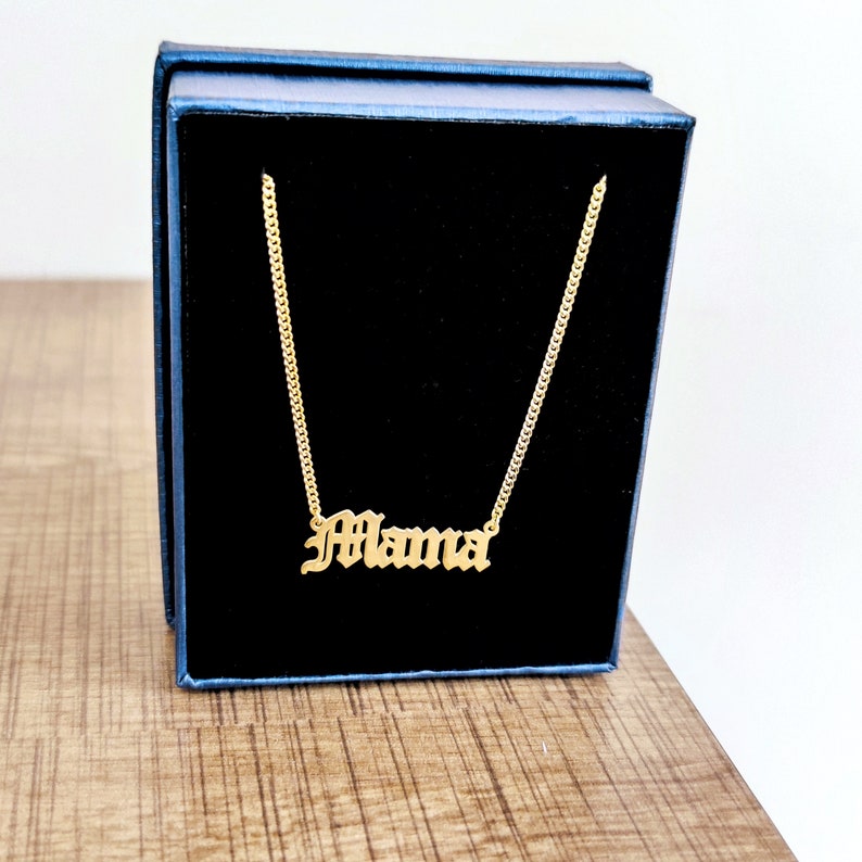 Mother's Day Gift, Custom Name Necklace with Bold Curb Chain, Custom Name Necklace, Personalized Name Necklace, Valentine's Day Gift For Her image 9