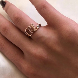 Handwrite Name Ring, Custom Name Ring, Personalized Ring, Dainty Silver Ring, Gold Personalized Ring, Delicate Ring, Mothers Gift For Her,