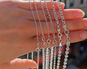 925 Sterling Silver Belcher Rolo 2mm Chain Necklace 14 16 18 20 22 24 26 28 30 Inches