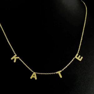 Initial Name Necklace, Personalized Necklace, Minimalist Necklace with Name, Initial Necklaces, Necklace for Women, Christmas Gifts For Her