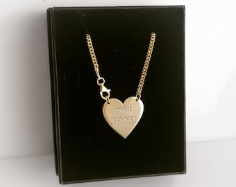 Collier coeur personnalisé, pendentif coeur à graver, collier empreinte digitale, collier écriture manuscrite, bijou cadeau pour une mère, cadeau Saint Valentin