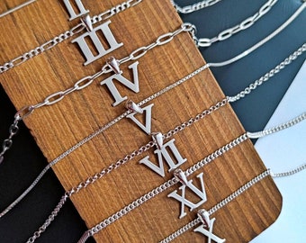 Your Roman Numerals Necklace, Date Necklace, Custom Roman Numeral Necklace, Personalized Number Necklace, Anniversary Jewelry, Gifts For Her