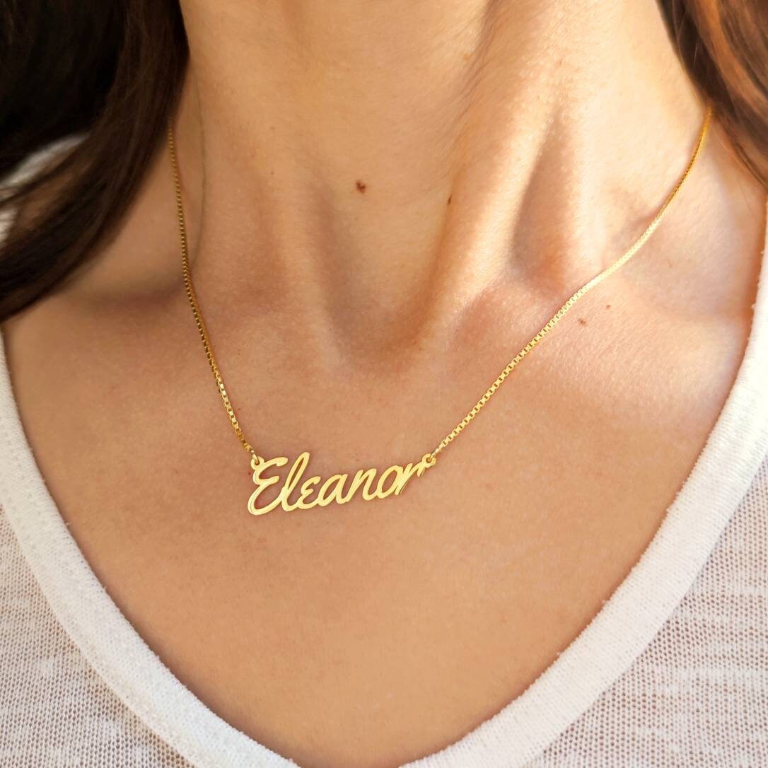 Name Necklace Box Chain Necklace 