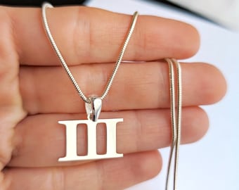 Your Roman Numerals Necklace, Custom Roman Numeral Necklace, Personalized Jewelry, Handmade Chain Necklace, Gift For Her, Mothers Day Gift