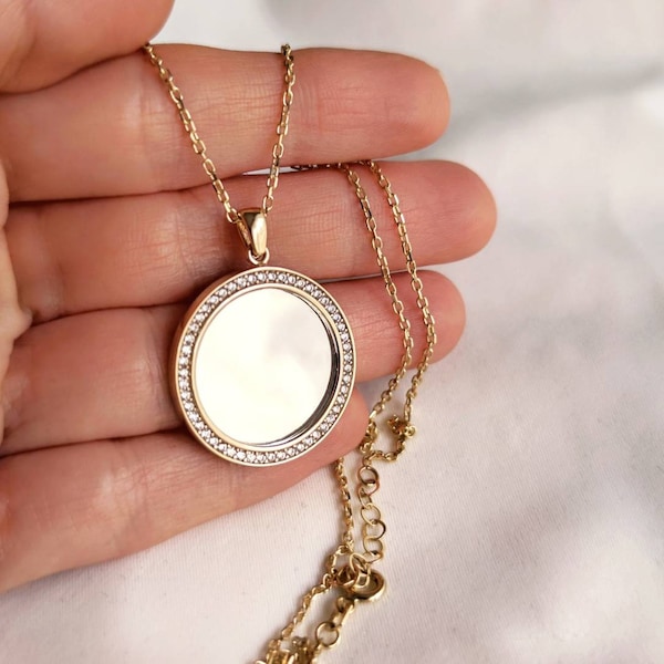 Mirror Necklace Etsy