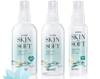 Avon Original Spray Skin Moisturizer Skin So Soft Dry Oil Spray with Jojoba Oil and Citronella