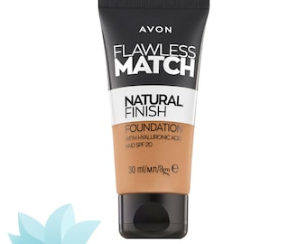 Avon Flawless Match Natural Finish Foundation SPF20 | Liquid Foundation | Hyaluronic Acid | Make-Up