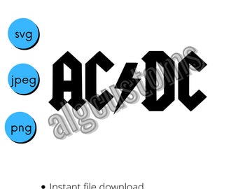 AC/DC Svg, Rock Band, Rock and Roll, Blue Rock Svg, Hard Rock Group ...