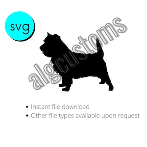 Cairn Terrier dog silhouette stencil cricut download svg