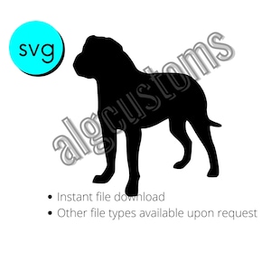 American bulldog stencil silhouette cricut svg file download