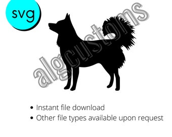 Alaskan Klee Kai dog stencil silhouette cricut svg file download