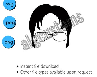 Dwight schrute cricut stencil svg jpg png silhouette the office