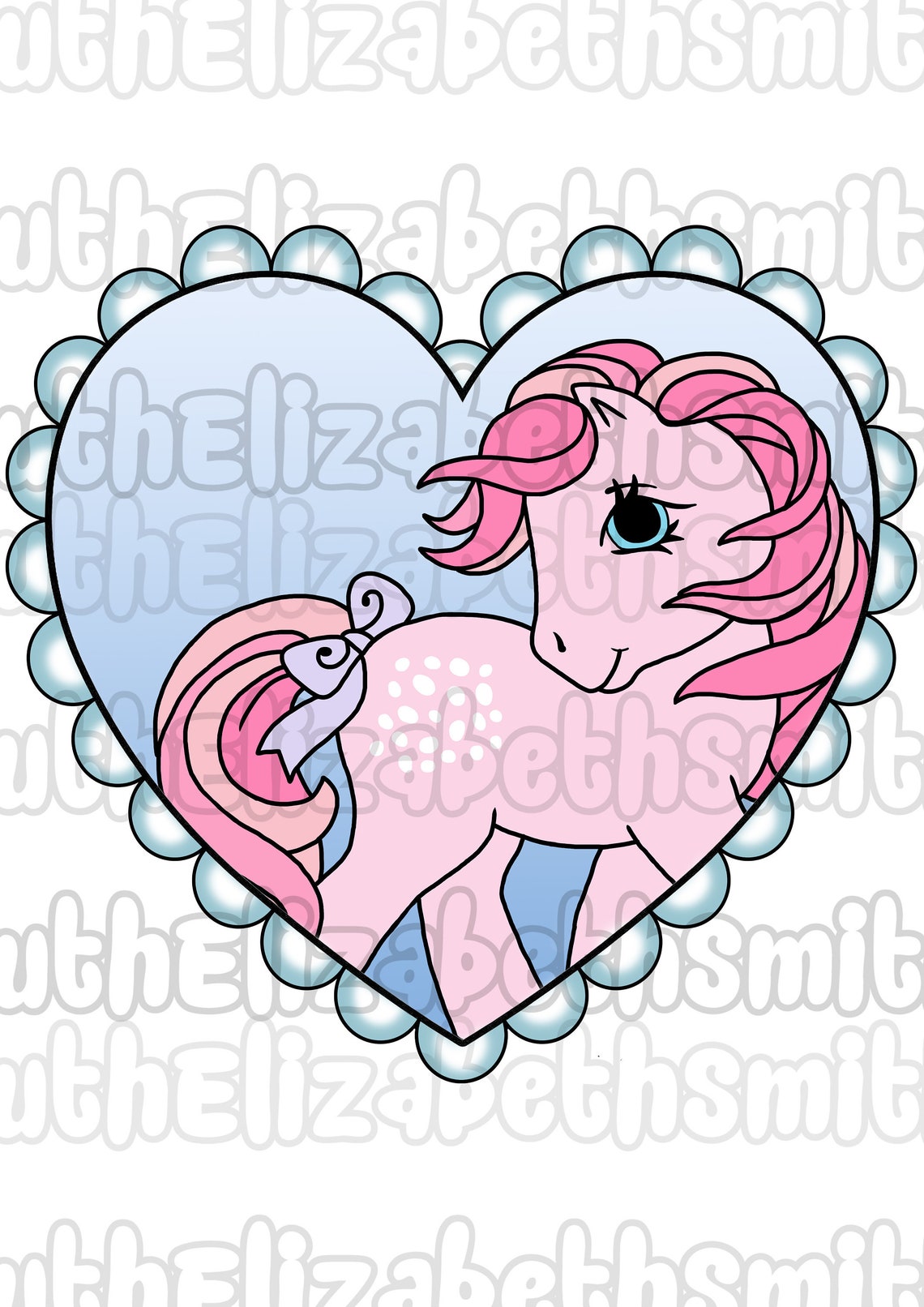 Cotton Candy In Heart Retro A4 Art Print Etsy