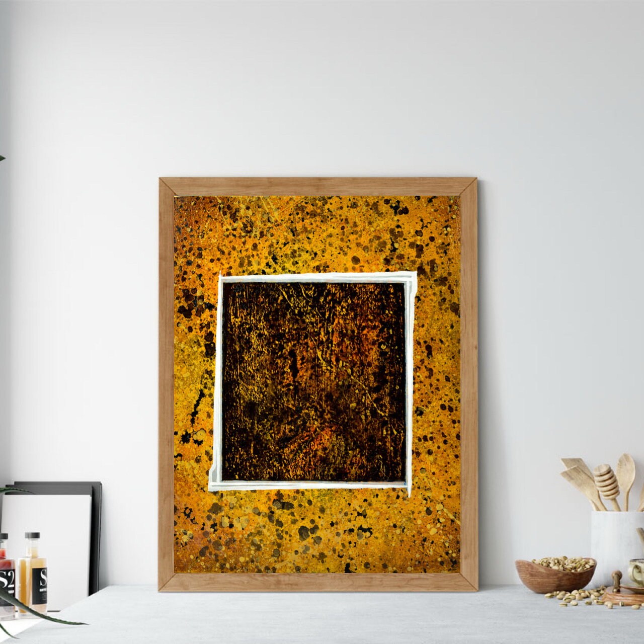 Brown Abstract Art Picture Wall Printfloral wall art Etsy