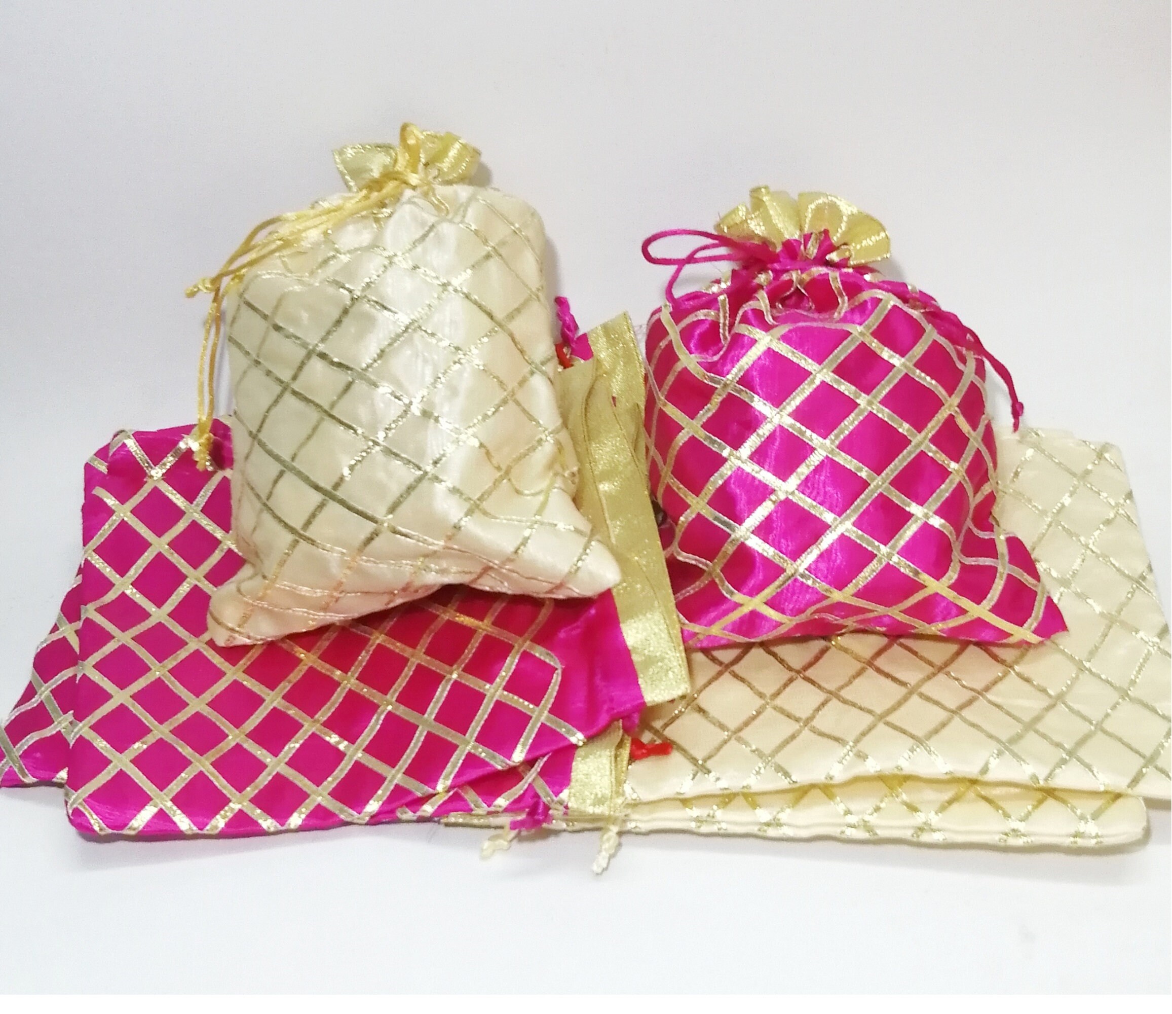 Potli Pouches Pcs Pouch Bags With Gota Work for Gift Etsy