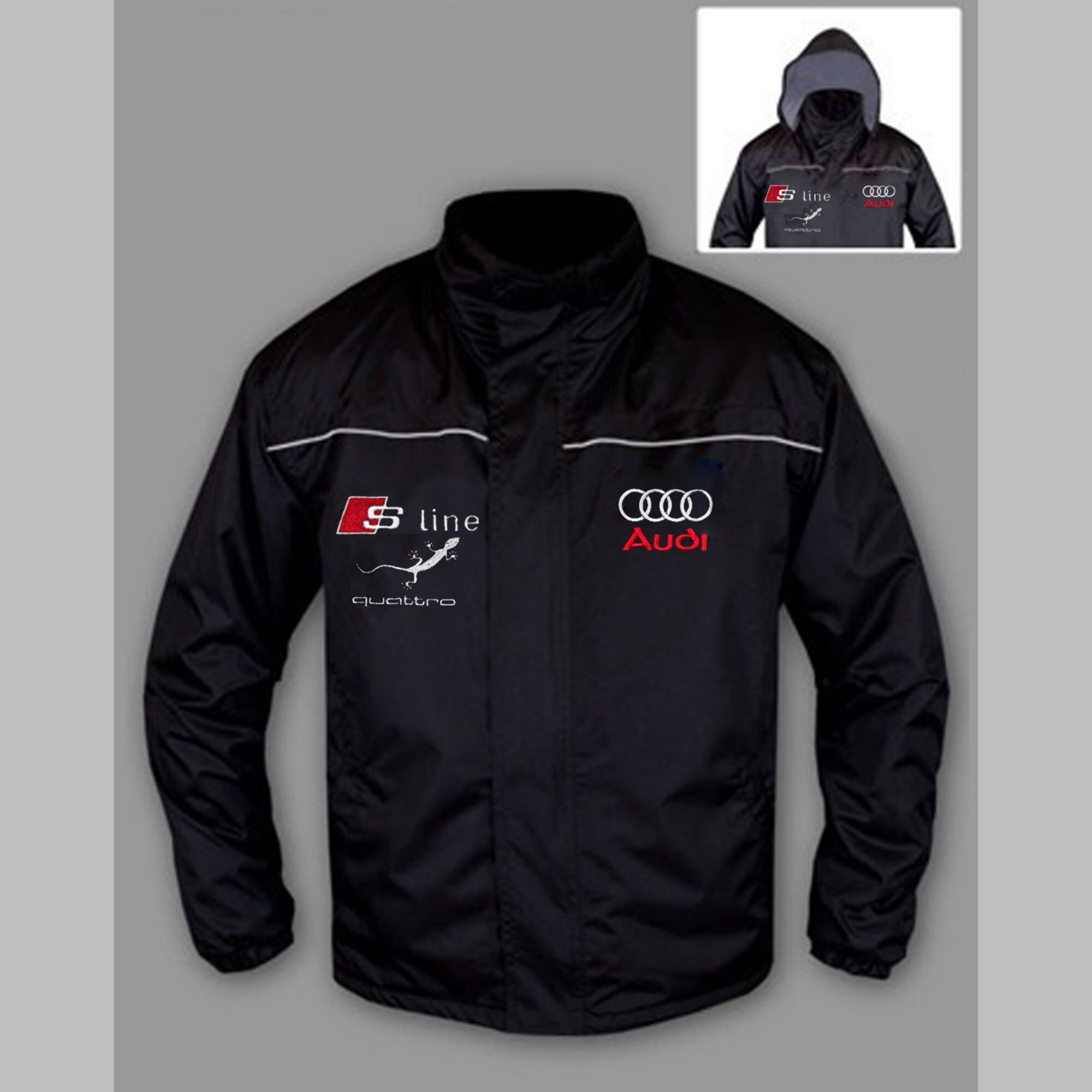 Handmade AUDI S Line Quattro Jacket Windbreaker Windproof Etsy