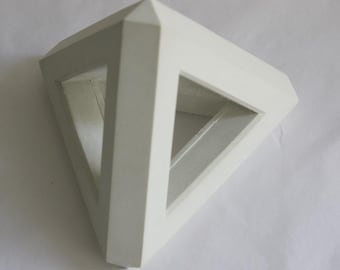 The Imperfects - Concrete Sculpture – Tetrahedron Inspired by Breakwaters – Brutalist & Minimalist Home Décor – Maritime Structure Design