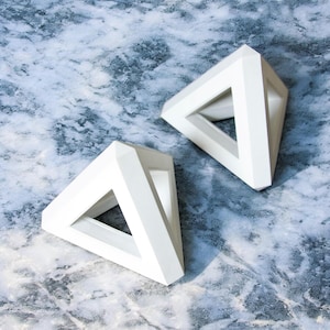 The Imperfects - Concrete Sculpture – Tetrahedron Inspired by Breakwaters – Brutalist & Minimalist Home Décor – Maritime Structure Design