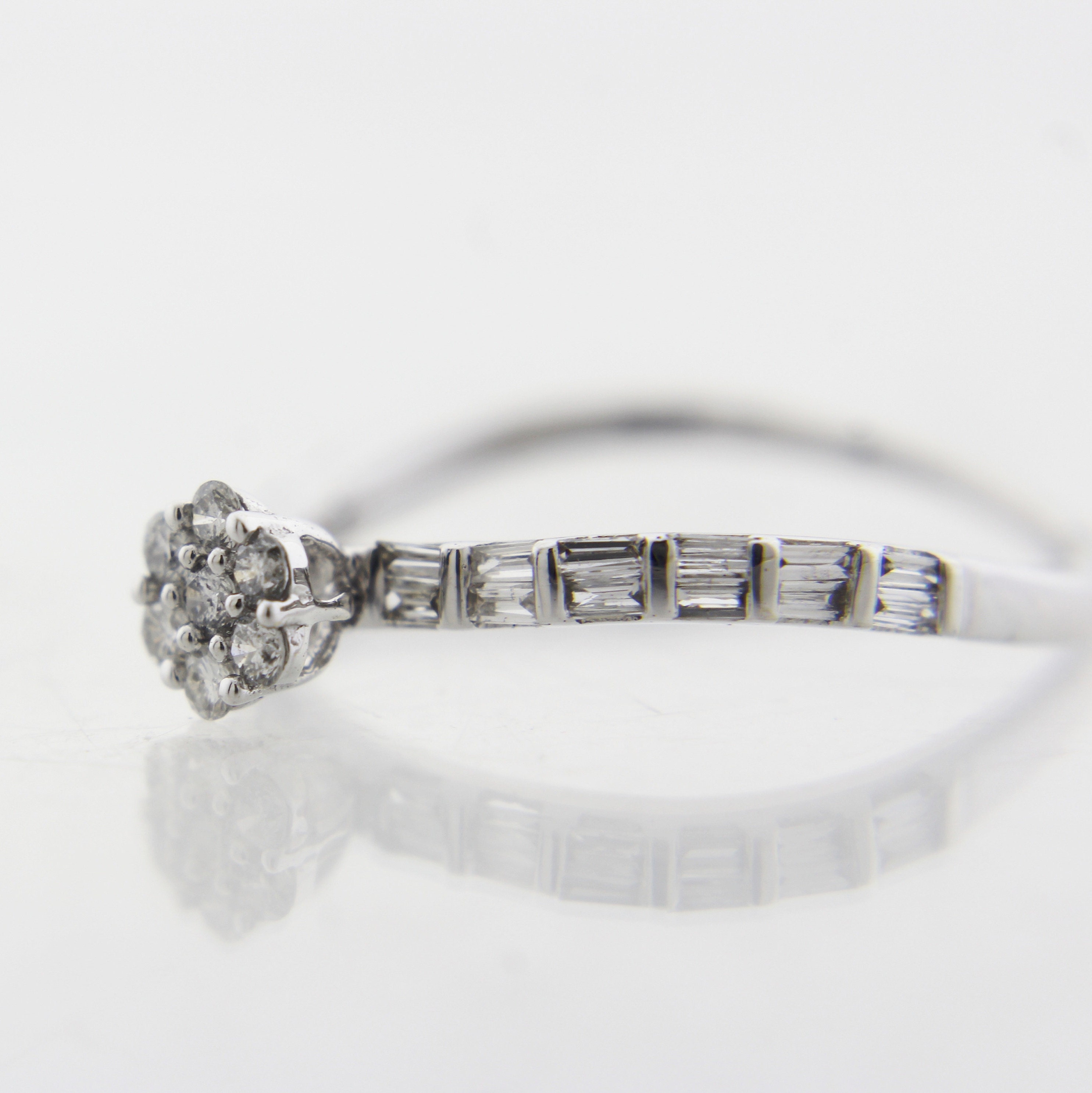 Flower Shaped Stackable Engagement Ring Etsy