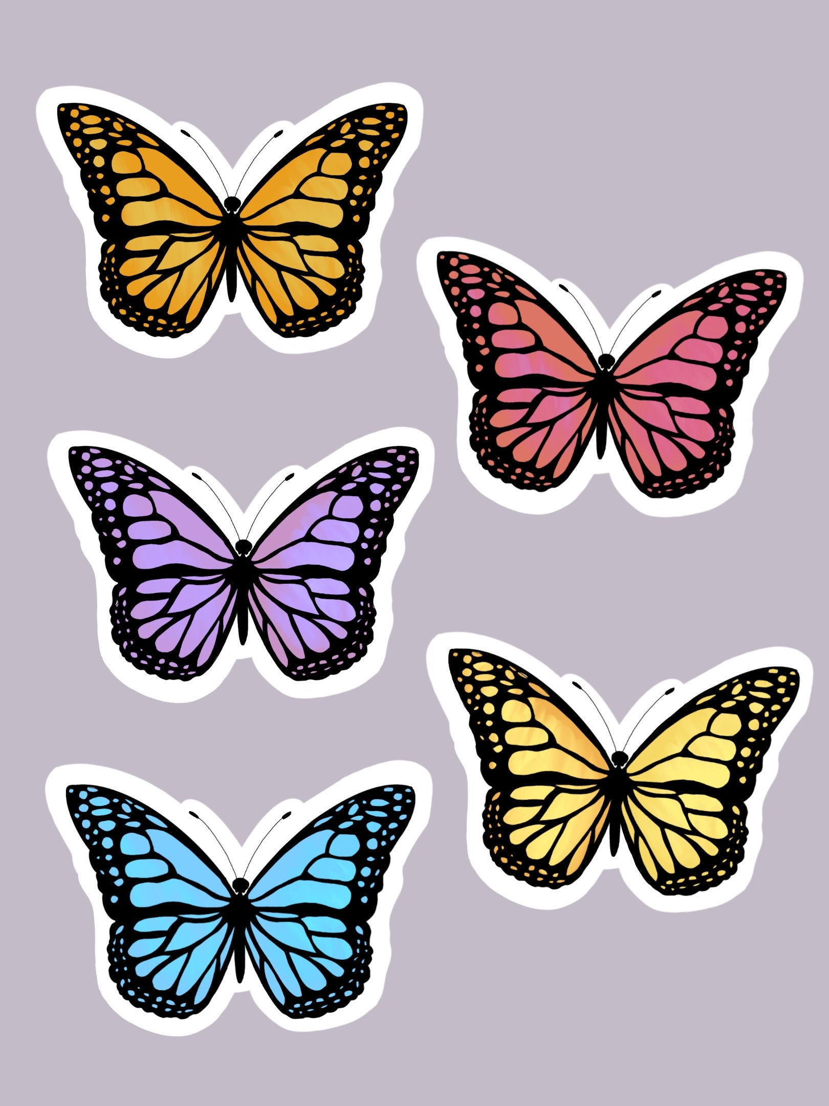 Butterfly stickers on Etsy