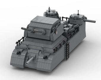 Only PDF Landkreuzer P. 1000 Ratte Moc(No Bricks included!)