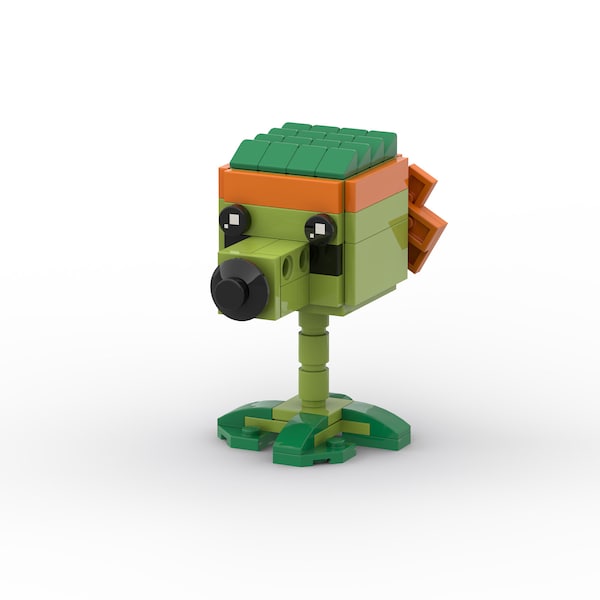 Commando Peashooter Plants vs Zombies Moc (No Bricks!)