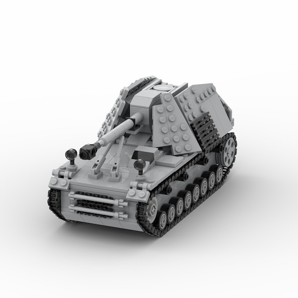 Nashorn ww2 German Tank Moc (No Bricks!)