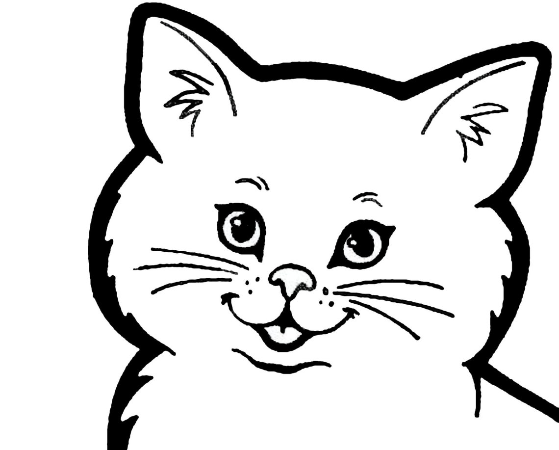 Шаблон мордочка котика