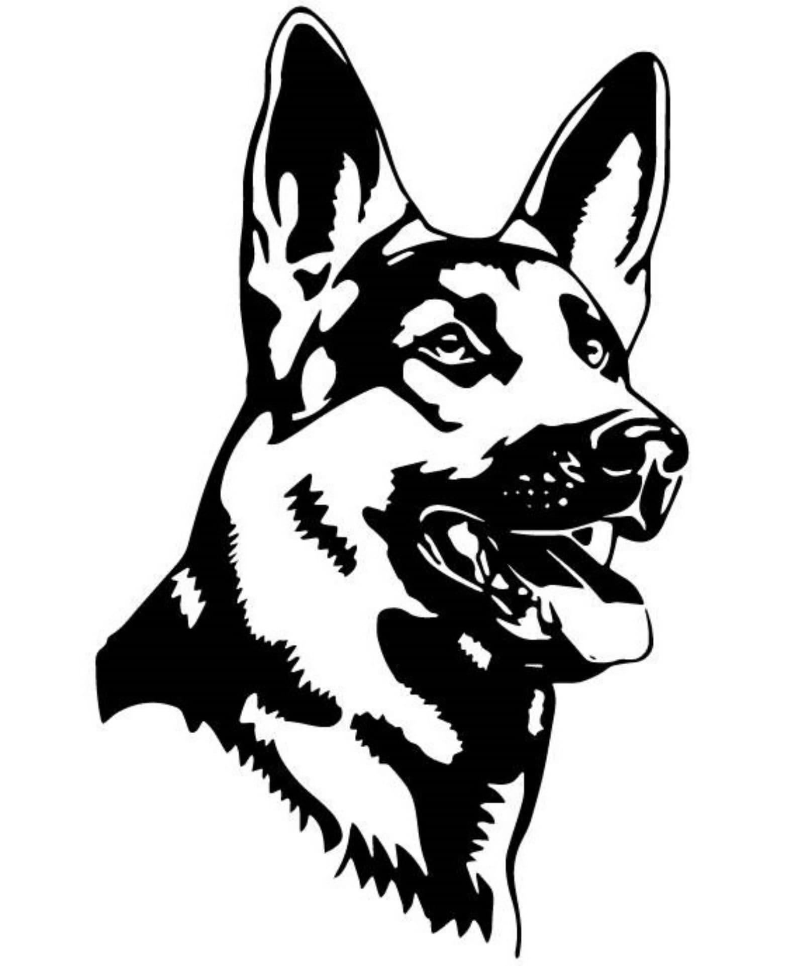 German Shepherd dog Vinyl Decal Car Decal Sticker For Car Etsy