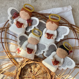 Felt Angel Ornament: Handmade Decorative Angel, 13cm