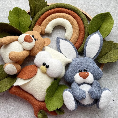 Woodland mobile, forest mobile, nursery mobile boy, crib mobile girl, woodland baby mobile, felt shops nursery decor,felt woodland mobile