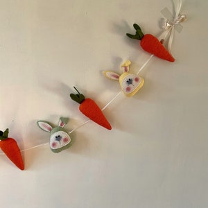 Easter garland, Easter decor, Easter banner, felt decor, easter gifts, easter bunny, easter decorations, felt easter garland