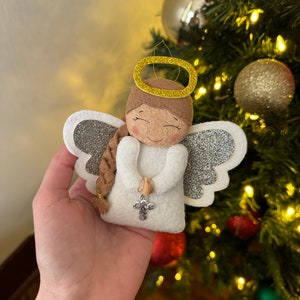 Felt Angel Ornament: Handmade Decorative Angel Gift