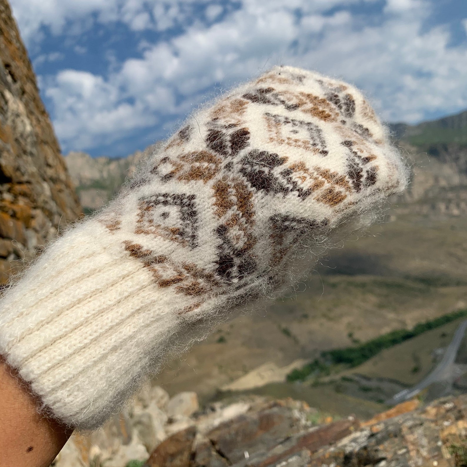 Womens Fuzzy Mittens Pure Wool Mittens Warm Russian mohair Etsy