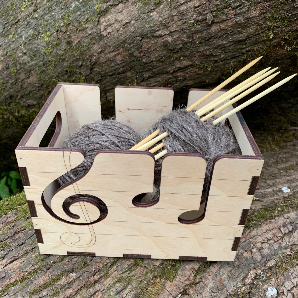 Wood Box for Yarn Yarn Holder Skein Storage Etsy