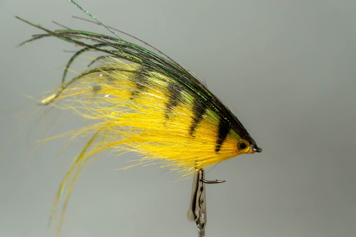 Pike / Muskie Streamer Flies Perch Pattern 3 Pack 14 cm | Etsy
